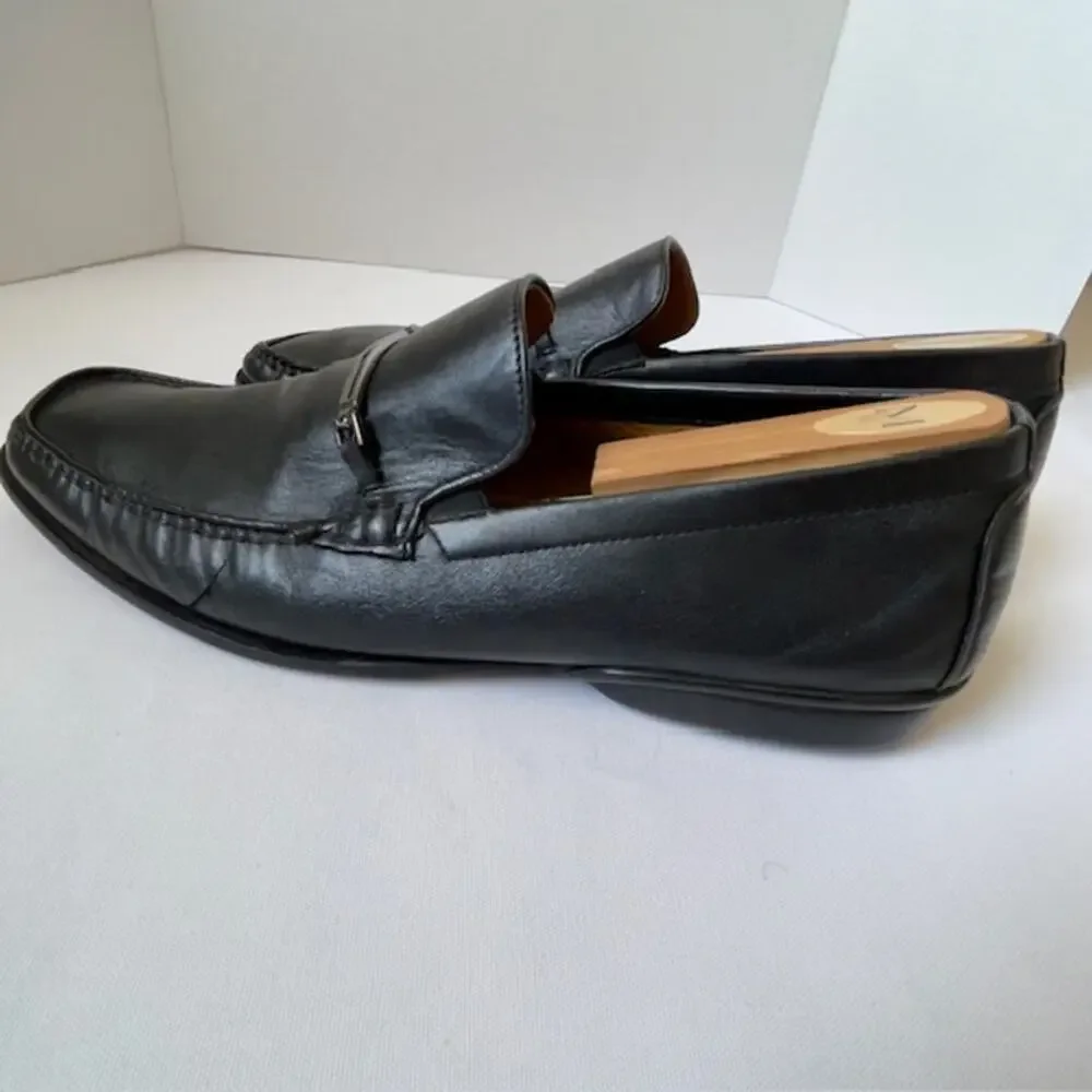 Magli by Bruno Magli Black Leather Bit Loafers Men’s 13 Classic Dress